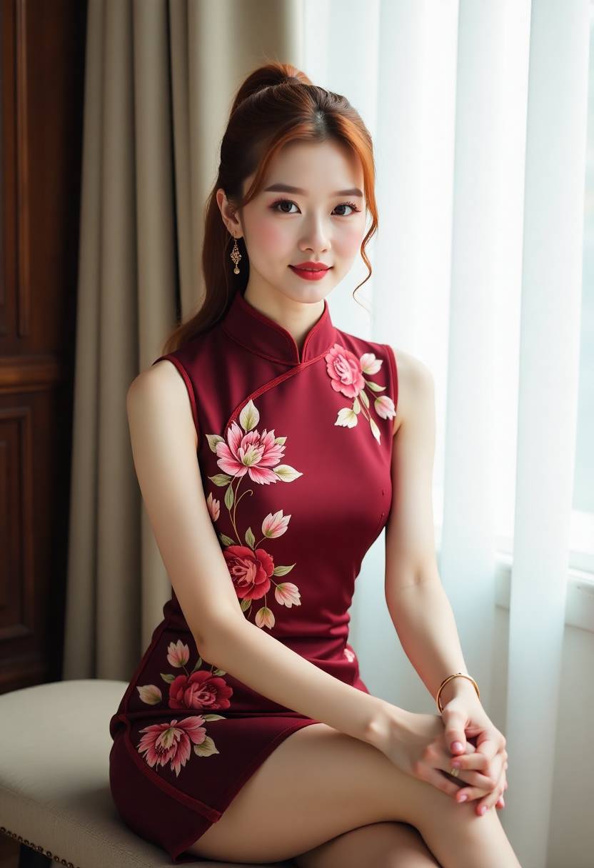 女生整理新买的日常袜子